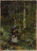 Laura Theresa Alma-Tadema, With a Babe in the Woods